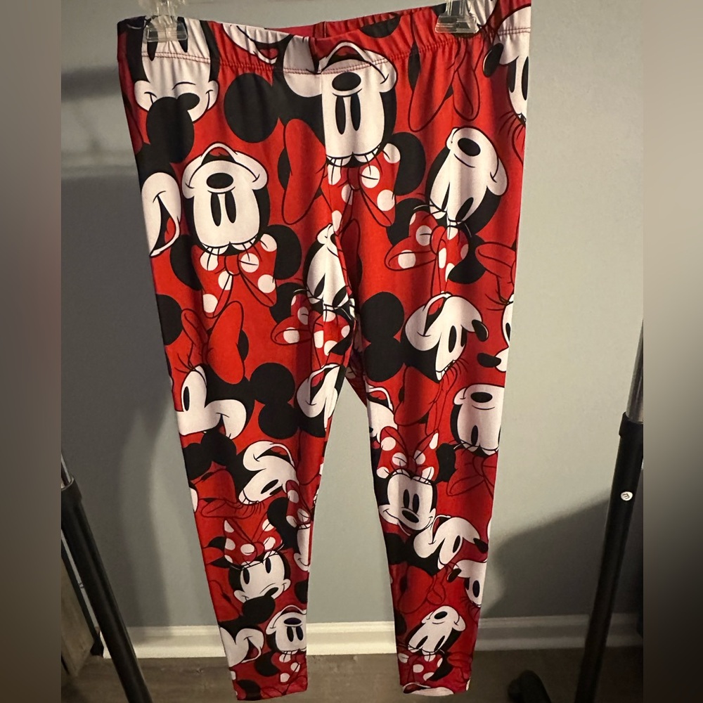 Disney Leggings - Red and Black Mickey Mouse Print